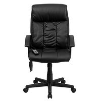 Alamont Home - Sumter Contemporary Leather/Faux Leather Swivel Office Chair - Black - Alternate Views