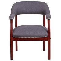 Alamont Home - Diamond Traditional Fabric Side Chair - Upholstered - Gray Fabric - Alternate Views