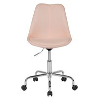 Alamont Home - Aurora Series Contemporary Fabric Swivel Office Chair - Pink - Alternate Views