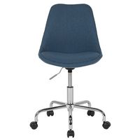 Alamont Home - Aurora Series Contemporary Fabric Swivel Office Chair - Blue - Alternate Views