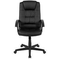Alamont Home - Biscayne Contemporary Leather/Faux Leather Swivel Office Chair - Black - Alternate Views