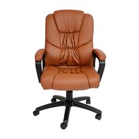 Alamont Home - Contemporary Leather/Faux Leather Big & Tall Swivel Office Chair - Brown - Alternate Views