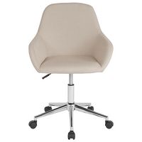 Alamont Home - Cortana Contemporary Fabric Swivel Office Chair - Beige Fabric - Alternate Views