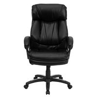 Alamont Home - Iris Contemporary Leather/Faux Leather Executive Swivel Office Chair - Black - Alternate Views