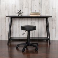 Alamont Home - Baker Contemporary Leather/Faux Leather Medical Stool - Black - Alternate Views