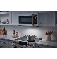 Café - 1.7 Cu. Ft. Convection Over-the-Range Microwave with Air Fry - Matte White - Alternate Views