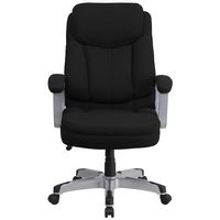 Alamont Home - Hercules Contemporary Fabric Big & Tall Swivel Office Chair with Arms - Black Fabric - Alternate Views