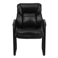 Alamont Home - Isla Contemporary Leather/Faux Leather Side Chair - Upholstered - Black LeatherSoft - Alternate Views