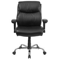 Alamont Home - Hercules Big & Tall 400 lb. Rated Mid-Back Ergonomic Task Chair - Black LeatherSoft - Alternate Views