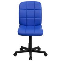 Alamont Home - Clayton Modern Vinyl Swivel Office Chair - Blue - Alternate Views