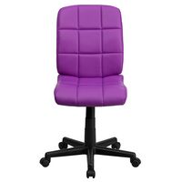 Alamont Home - Clayton Modern Vinyl Swivel Office Chair - Purple - Alternate Views