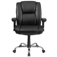 Alamont Home - Hercules Big & Tall 400 lb. Rated LeatherSoft Chair w/Chrome Base & Adjustable Arm... - Alternate Views
