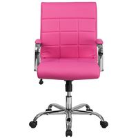 Alamont Home - Vivian Contemporary Vinyl Executive Swivel Office Chair - Pink - Alternate Views