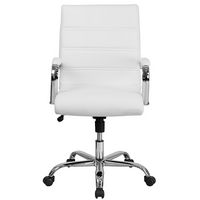 Alamont Home - Whitney Mid-Back Modern Leather/Faux Leather Executive Swivel Office Chair - White... - Alternate Views