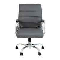 Alamont Home - Whitney Mid-Back Modern Leather/Faux Leather Executive Swivel Office Chair - Gray ... - Alternate Views