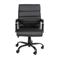 Alamont Home - Whitney Mid-Back Modern Leather/Faux Leather Executive Swivel Office Chair - Black... - Alternate Views