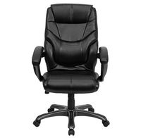 Alamont Home - Greer Contemporary Leather/Faux Leather Executive Swivel Office Chair - Black - Alternate Views