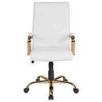 Alamont Home - Whitney High Back Modern Leather/Faux Leather Executive Swivel Office Chair - Whit... - Alternate Views