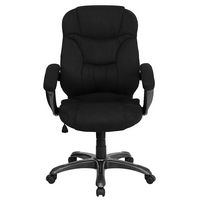 Alamont Home - Jessie Contemporary Fabric Swivel Office Chair - Black Microfiber - Alternate Views