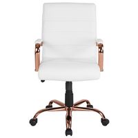 Alamont Home - Whitney Mid-Back Modern Leather/Faux Leather Executive Swivel Office Chair - White... - Alternate Views