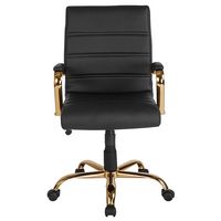 Alamont Home - Whitney Mid-Back Modern Leather/Faux Leather Executive Swivel Office Chair - Black... - Alternate Views