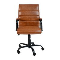 Alamont Home - Whitney Modern Leather/Faux Leather Executive Swivel Office Chair - Brown LeatherS... - Alternate Views