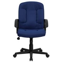Alamont Home - Garver Contemporary Fabric Executive Swivel Office Chair - Navy - Alternate Views