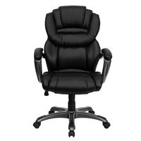 Alamont Home - Stella Contemporary Leather/Faux Leather Executive Swivel Office Chair - Black - Alternate Views