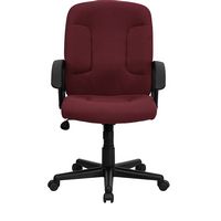 Alamont Home - Garver Contemporary Fabric Executive Swivel Office Chair - Burgundy - Alternate Views