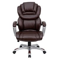 Alamont Home - Stella Contemporary Leather/Faux Leather Executive Swivel Office Chair - Brown - Alternate Views