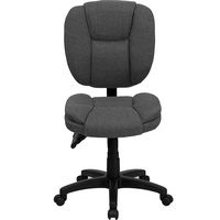 Alamont Home - Caroline Contemporary Fabric Swivel Office Chair - Gray Fabric - Alternate Views