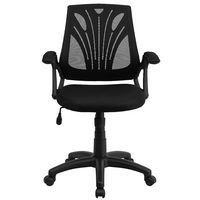 Alamont Home - Sam Contemporary Mesh Swivel Office Chair with Open Arms - Black Mesh - Alternate Views