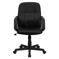 Alamont Home - Paulson Contemporary Vinyl Executive Swivel Office Chair - Black - Alternate Views