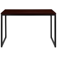 Alamont Home - Tiverton Collection Rectangle Industrial Laminate  Office Desk - Mahogany Top/Blac... - Alternate Views