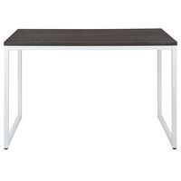 Alamont Home - Kimberly Rectangle Industrial Laminate  Office Desk - Rustic Gray Top/White Frame - Alternate Views