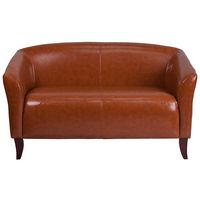 Alamont Home - Hercules Imperial Contemporary 2-seat Leather/Faux Leather Reception Loveseat - Co... - Alternate Views