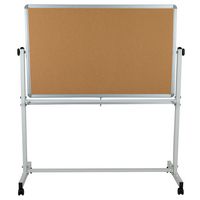 Alamont Home - Hercules Reversible Mobile Cork/Marker Board - Natural/White - Alternate Views