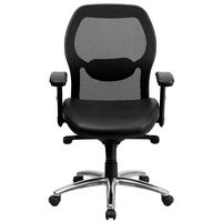 Alamont Home - Albert Contemporary Leather/Faux Leather Executive Swivel Office Chair - Black Lea... - Alternate Views