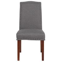 Flash Furniture - Hercules Paddington  Midcentury Fabric Side Chair - Upholstered - Gray Fabric - Alternate Views