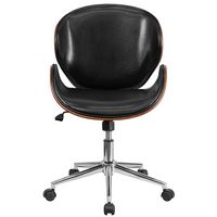 Alamont Home - Tana Contemporary Leather/Faux Leather Executive Swivel Office Chair - Black Leath... - Alternate Views