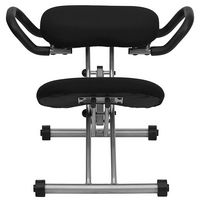 Alamont Home - Tatum Contemporary Fabric Kneeling Chair - Black - Alternate Views