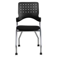 Alamont Home - Galaxy Contemporary Fabric Side Chair - Upholstered - Black Fabric - Alternate Views