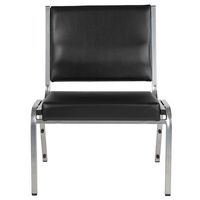 Alamont Home - Hercules Contemporary Vinyl Big & Tall Stack Chair - Black Vinyl - Alternate Views