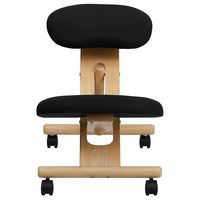 Alamont Home - Posey Contemporary Fabric Kneeling Chair - Black - Alternate Views