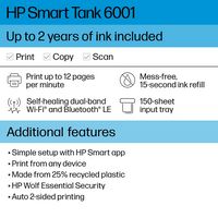 HP - Smart Tank 6001 Wireless All-In-One Supertank Inkjet Printer with up to 2 Years of Ink Inclu... - Alternate Views