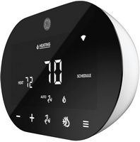 GE - Cync Smart Programmable Thermostat - Black - Black - Alternate Views