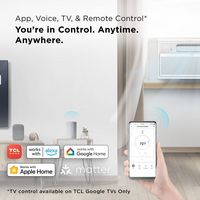 TCL - 450 Sq. Ft. 10,000 BTU Smart Inverter Window Air Conditioner - white - Alternate Views