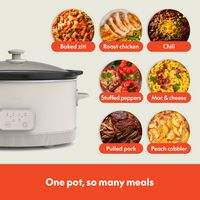 Bella - 6-qt. Programmable Slow Cooker - Oatmilk - Alternate Views