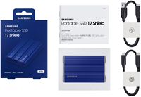 Samsung - T7 Shield 2TB External USB 3.2 Gen 2 Rugged SSD IP65 Water Resistant - Blue - Alternate Views