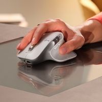 Logitech - MX Master 3S Wireless (USB-A) Laser Mouse with Ultrafast Scrolling - Wireless - Pale Gray - Alternate Views